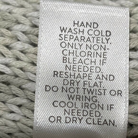 Pure Jill Womens Open Front Gray Knit Kimono Sleeve Cardigan Cotton Sweater M - Picture 9 of 10